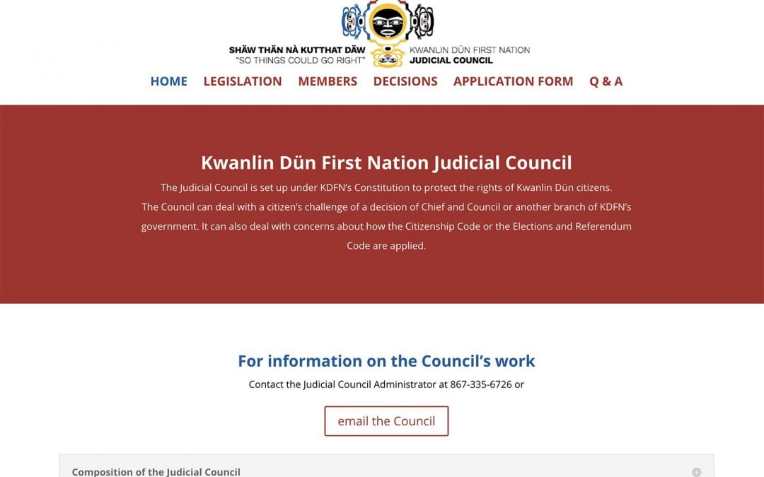 Kwanlin Dün First Nation Judicial Council