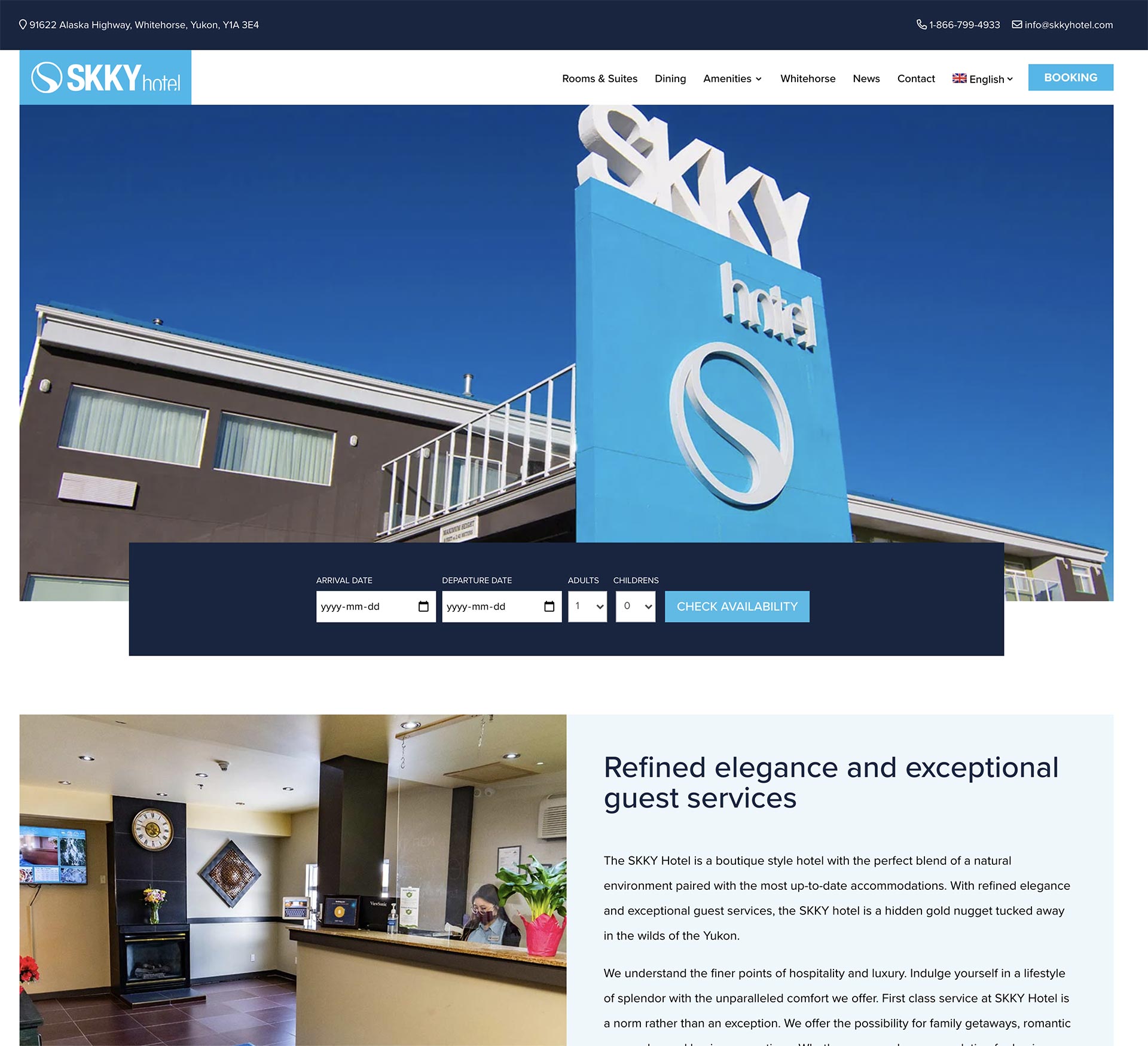 SKKY Hotel Homepage